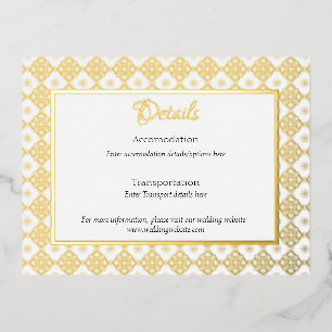 Formele verijdelde bruiloft details bijsluiter kaa folie uitnodiging briefkaart