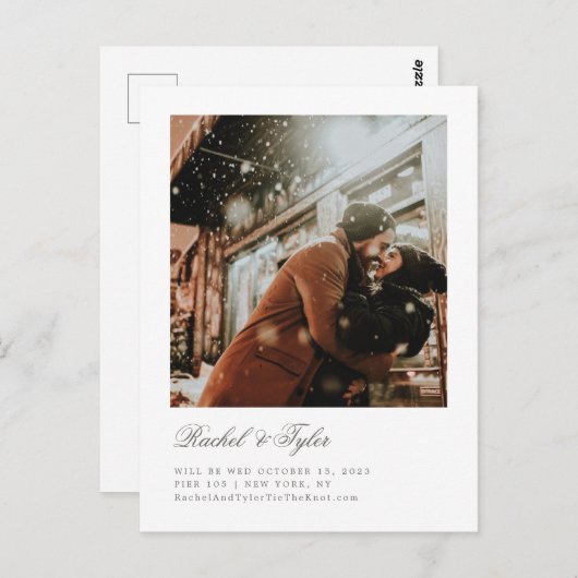 Formele Verloving van de Titel sparen de Datum Briefkaart (Voorkant / Achterkant)