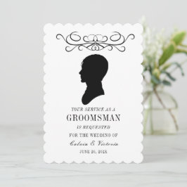 Formele Victoriaans Groomsman Kaart