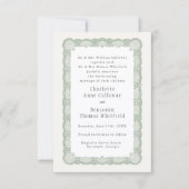 Formele Victoriaanse Kanten Save the Date Aankondi (Voorkant)