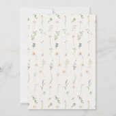 Formele Vintage Rustieke Wildbloem Monogram Huweli Kaart (Achterkant)