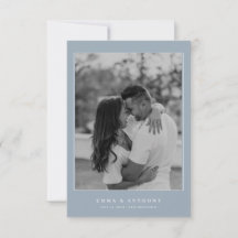 Formele Vintage Stofblauwe Monogram Huwelijk