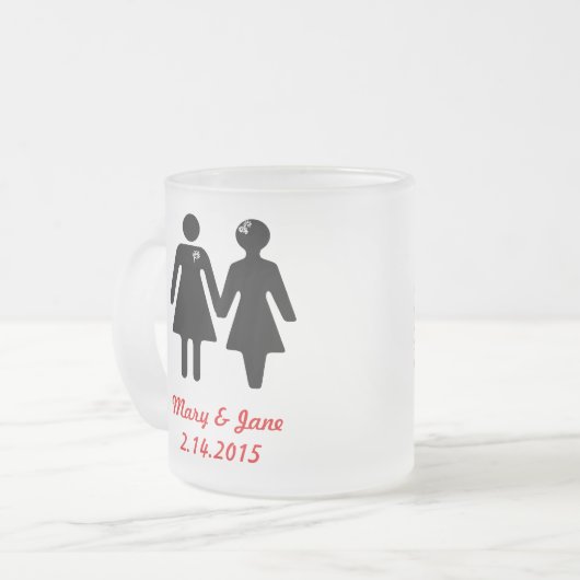 formele vriendinnen matglas koffiemok (Voorkant links)