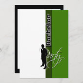 Formele vrijgezellenfeest stijlvolle haan kaart (Voorkant / Achterkant)