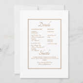 Formele Website Trouwdetail Wit Goud Tekst Kaart (Voorkant)