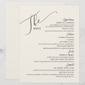 Formele weddenschappen Menu Elegant Black Bone (Voorkant / Achterkant)