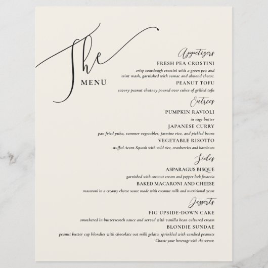 Formele weddenschappen Menu Elegant Black Bone (Voorkant)