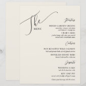Formele weddenschappen Menu Elegant Bone Black (Voorkant / Achterkant)