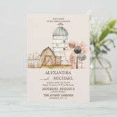 Formele Westerne bruiloft Kaart (Staand voorkant)