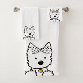 Formele Westie-meisje Bad Handdoek
