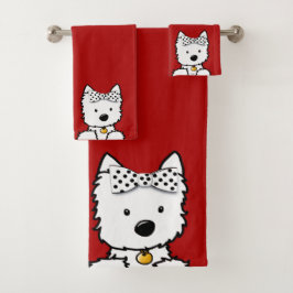 Formele Westie-meisje Bad Handdoek