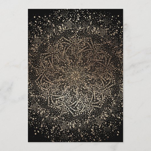 Formele whisky-handleiding Drawn Black and Gold We Menu (Achterkant)