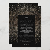 Formele whisky-handleiding Drawn Black and Gold We Menu (Voorkant / Achterkant)