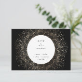 Formele whisky-handleiding Drawn Black and Gold We RSVP Kaartje (Staand voorkant)