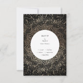Formele whisky-handleiding Drawn Black and Gold We RSVP Kaartje (Voorkant)