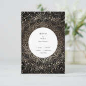 Formele whisky-handleiding Drawn Black and Gold We RSVP Kaartje (Staand voorkant)