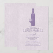 Formele wijnflessen Bridal Shower Invitations Kaart (Voorkant / Achterkant)
