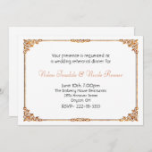 Formele Wit-trouwrepetitie Inbeluitnodiging Kaart (Voorkant / Achterkant)