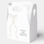 Formele witte boog lint elegante bruiloft bedankdoosjes (Geopend)