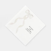 Formele witte boog lint elegante bruiloft servet (Hoek)