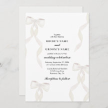 Formele witte lint formele bruiloft