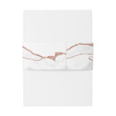 Formele Witte Rose Gouden Agaat Glitter Bruiloft Uitnodigingen Wikkel (Achterkant Voorbeeld)