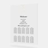 Formele witte strik lint trouwzaalstoelen rangschi acryl bord (Hoek)