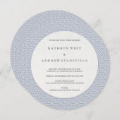 Formele Zachte Paarse kleine Japanse golven bruilo Kaart (Voorkant / Achterkant)