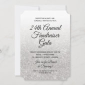 Formele zakelijke fondsenwerving Zilver Glitter Kaart (Voorkant)