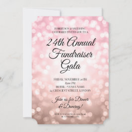 Formele zakelijke fundraiser feest roze gouden lic kaart