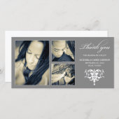 FORMELE ZILVERCOLLAGE | BRUILOFT BEDANKT KAART (Voorkant / Achterkant)