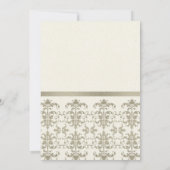 Formele Zilveren Damast Cocktail Seminar Event Kaart (Achterkant)