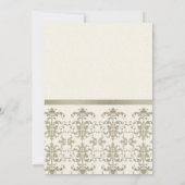 FORMELE ZILVEREN DAMAST GROTE OPENINGSCEREMONIE KAART (Achterkant)