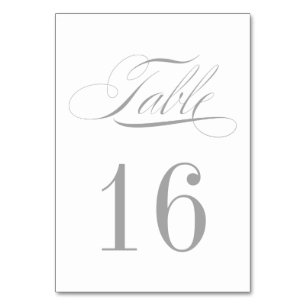 Formele Zilveren en Witte Kaart van het Aantal van