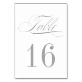 Formele Zilveren en Witte Kaart van het Aantal van (Voorkant)