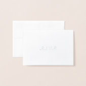 Formele Zilveren Folie RSVP Bruiloft Kaarten (Voorkant met envelop)