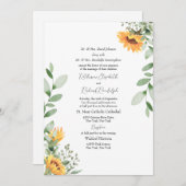 Formele Zonnebloem Bieden beide op de lijst geplaa Kaart (Voorkant / Achterkant)