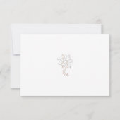 Formele Zwart en Witte Bloem Crest Monogram Save The Date (Achterkant)