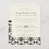 FORMELE ZWART- EN WITTE DAMASKCLASSIC WORKSHOP-GEB KAART (Voorkant / Achterkant)