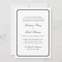 Formele zwart-wit bruiloft