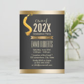 Formele zwart-wit en goud van de GraduPartij Kaart (Staand voorkant)