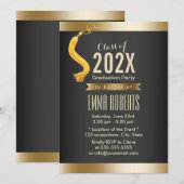 Formele zwart-wit en goud van de GraduPartij Kaart (Voorkant / Achterkant)