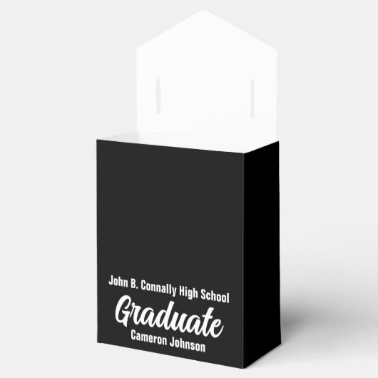 Formele Zwart Wit Gepersonaliseerde Graduation Par Bedankdoosjes (Geopend)