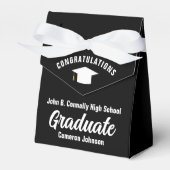 Formele Zwart Wit Gepersonaliseerde Graduation Par Bedankdoosjes (Voorkant Zijde)