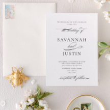 Formele zwart-wit kalligrafie bruiloft