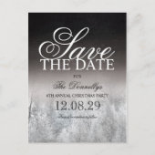 Formele Zwart Wit Kerstfeest Save the Date Aankondigingskaart (Voorkant)