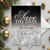 Formele Zwart Wit Kerstfeest Save the Date Aankondigingskaart