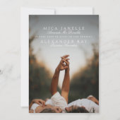 Formele Zwart Wit Klassieke Volledige Namen Foto Save The Date (Voorkant)