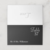 Formele Zwart Wit Liefde Bruiloft Plaats Kaart Plaatskaartje (Buitenkant ongevouwen)