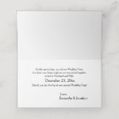 Formele Zwart Wit Liefde Bruiloft Plaats Kaart Plaatskaartje (Binnenkant ongevouwen)